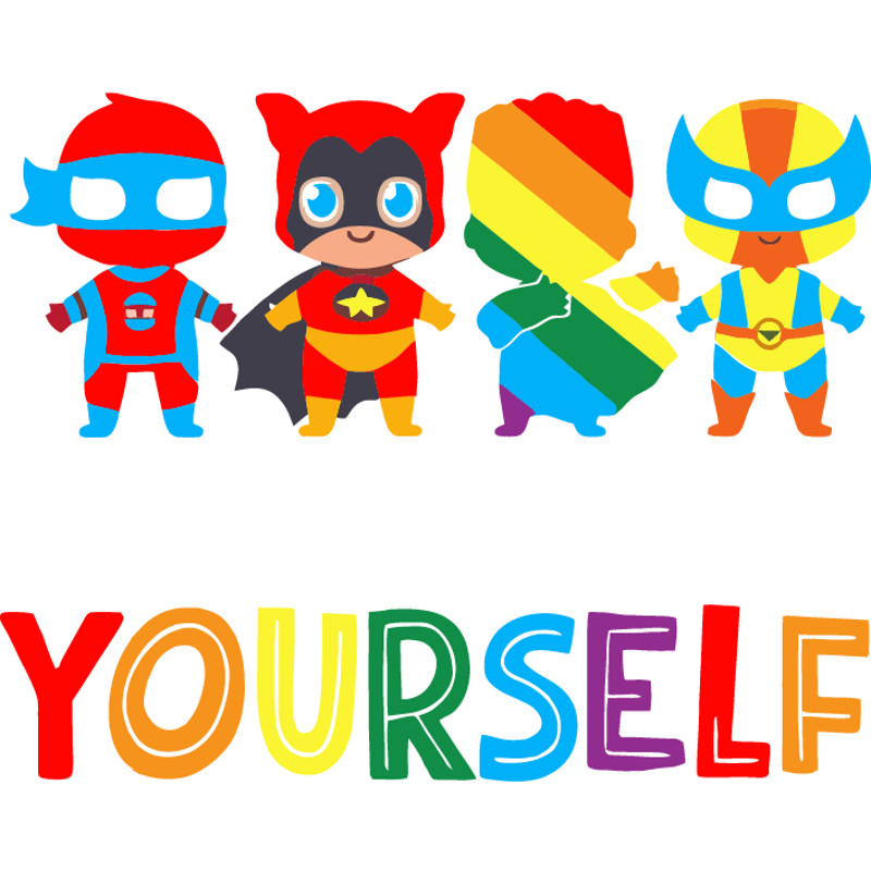 Dare To Be Yourself Shirt Cute LGBT Pride Superheroes Gift (1).png