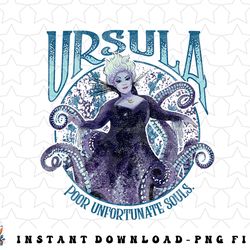 disney the little mermaid ursula poor unfortunate souls logo png, sublimation, digital download