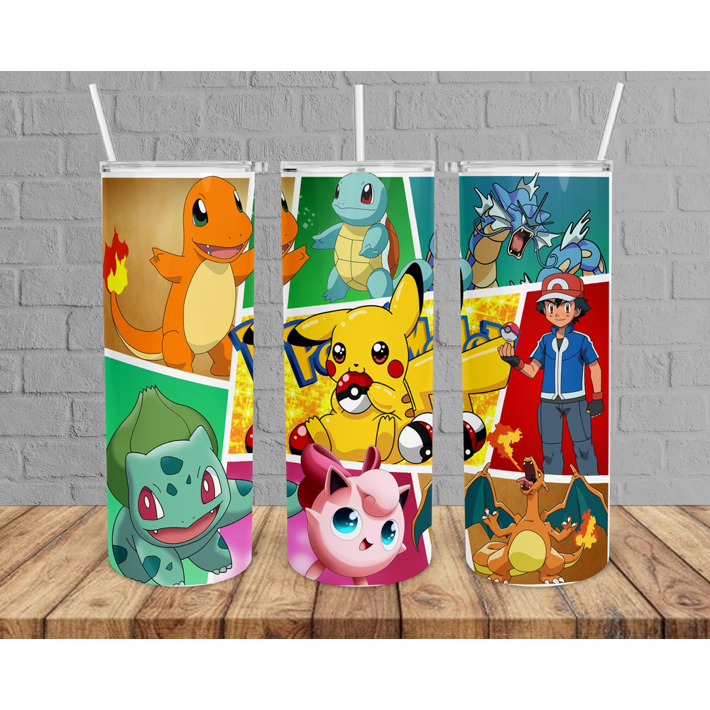 Pokemon Tumbler, Pokemon Skinny Tumbler, Pokemon Game Tumbler.png