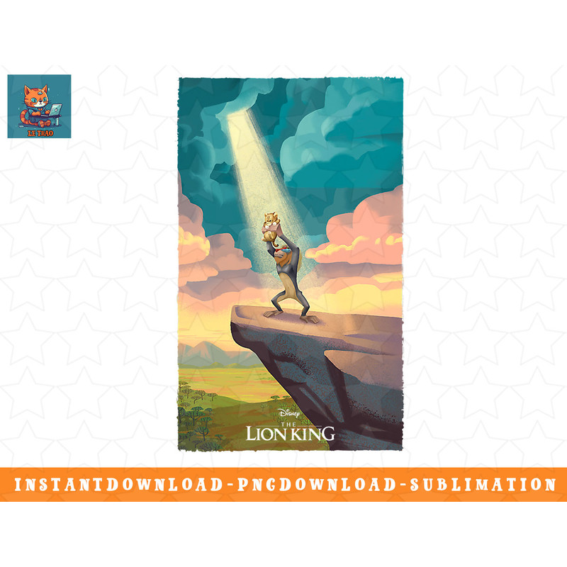 Disney The Lion King Pride Rock Rafiki and Simba png, sublimation, digital download.jpg