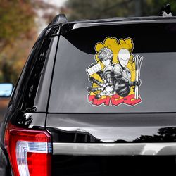 one punch man sticker, anime decal, anime sticker, manga decal, one punch man, manga car decal, one punch man decal