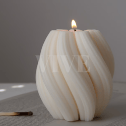 Swirl Candle | Unsented Decorative Candle | Twisted Candles | Round Candle | Round Decor | Housewarming Gift | Decor