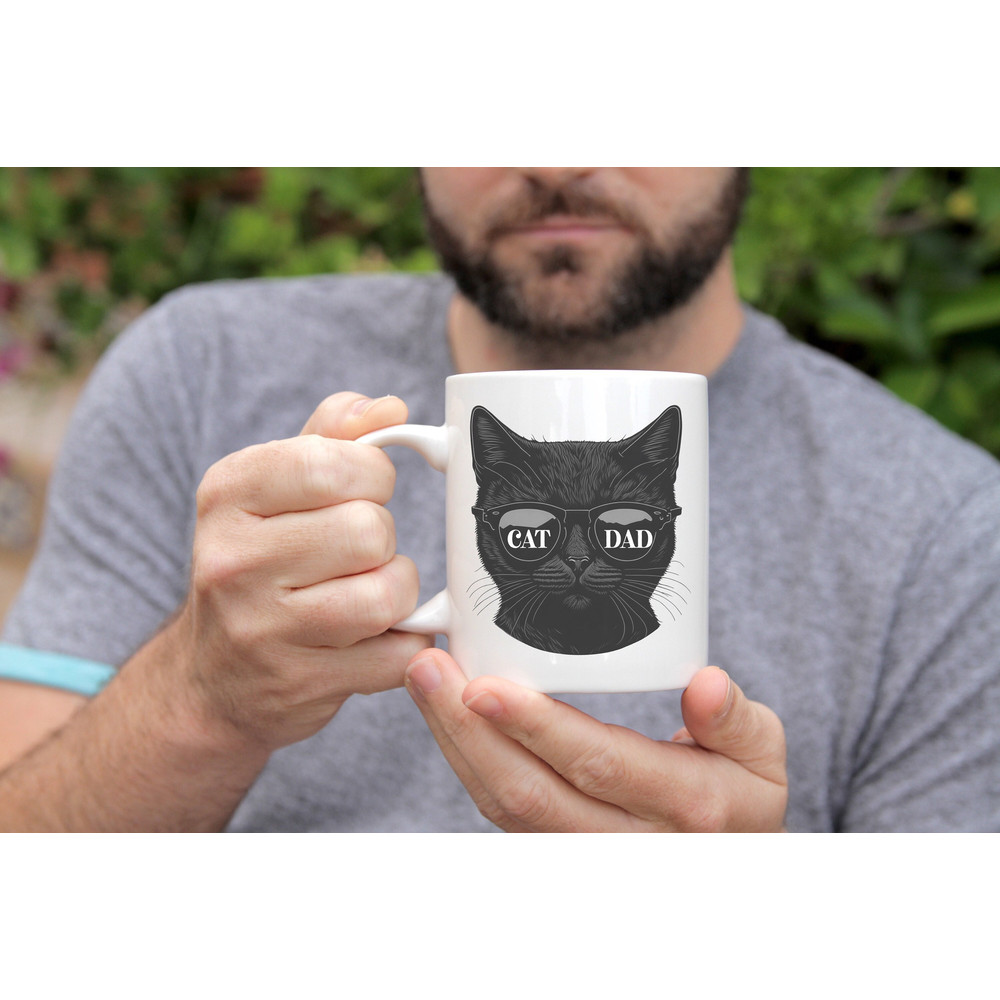 Cat Dad Mug, Cat Dad Coffee Mug, Cat Dad Gift, Fathers Day, Best Cat Dad Ever, cat themed gifts, ceramic mug, Cat mug, gift for dad - 1.jpg