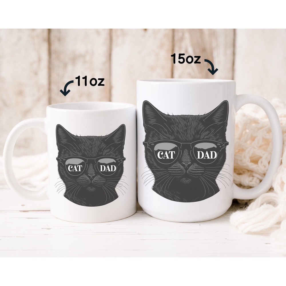 Cat Dad Mug, Cat Dad Coffee Mug, Cat Dad Gift, Fathers Day, Best Cat Dad Ever, cat themed gifts, ceramic mug, Cat mug, gift for dad - 3.jpg