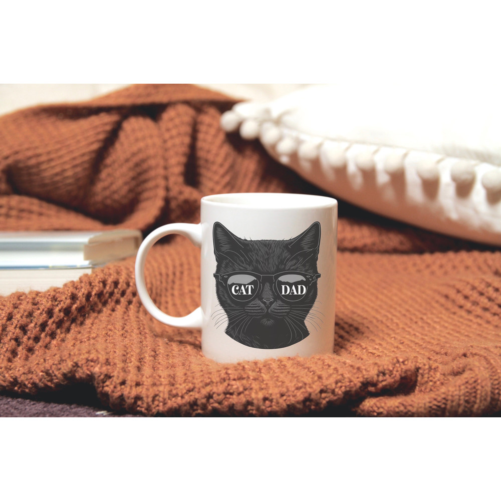 Cat Dad Mug, Cat Dad Coffee Mug, Cat Dad Gift, Fathers Day, Best Cat Dad Ever, cat themed gifts, ceramic mug, Cat mug, gift for dad - 5.jpg