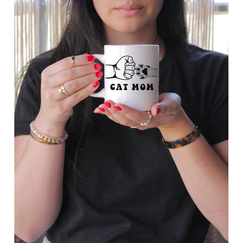Cat Mom Mug, Cat Mom gift, Cat Mom, Cat Lover Gift, Cat Mom Coffee Mug, cat themed gifts, ceramic mug, Cat mug, gift for mom, cat owner gift - 3.jpg