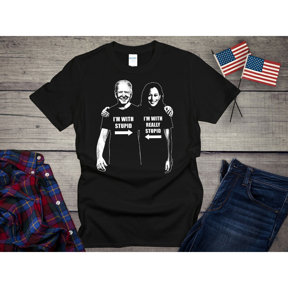 Biden Stupid Political T-shirt, I'm With Stupid Tee, Really Stupid, Politics Shirt, Republican, Arrows, Pointing, Buddies - 4.jpg