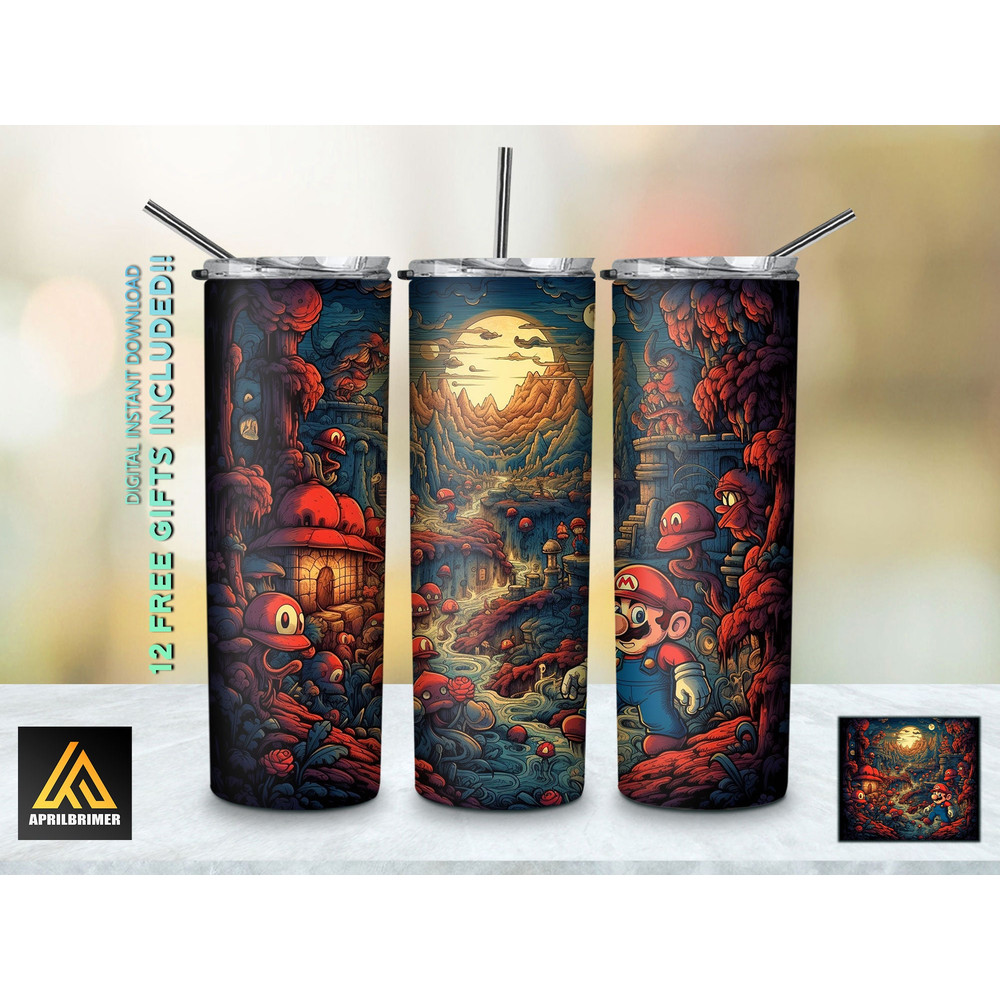 Game Characters 20 Oz Skinny Tumbler StraightTapered Wrap Png Sublimation Design, Gamer Tumbler PNG File Digital Download-81.jpg