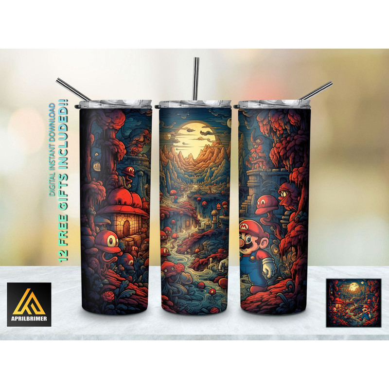 Game Characters 20 Oz Skinny Tumbler StraightTapered Wrap Png Sublimation Design, Gamer Tumbler PNG File Digital Download-81.jpg