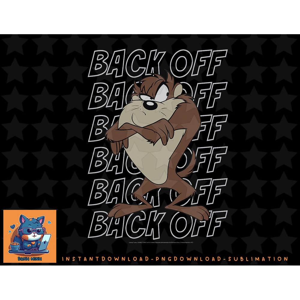 Looney Tunes Taz Back Off Portrait png, sublimation, digital download.jpg