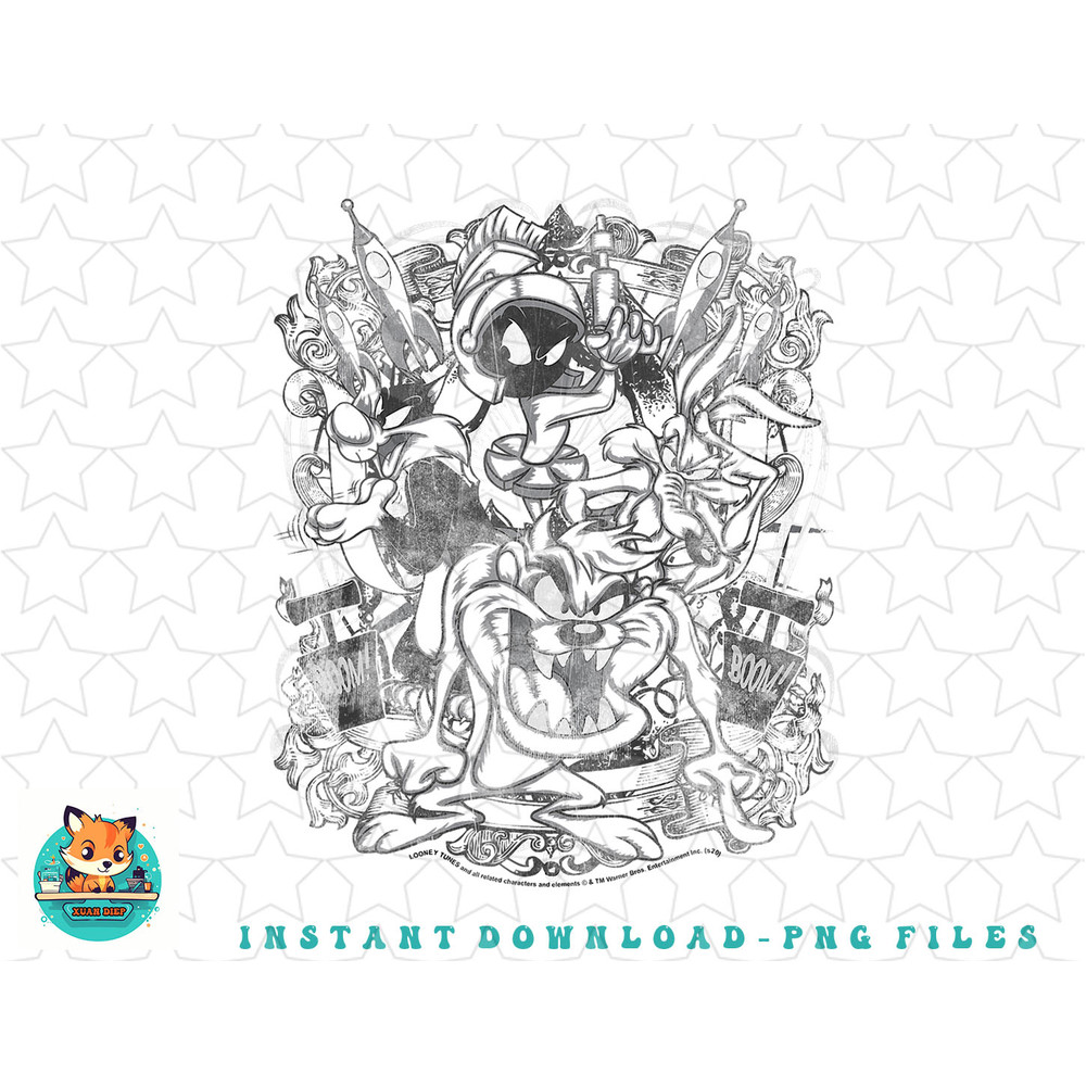 Looney Tunes Group Shot Sketch Collage png, sublimation, digital download.jpg