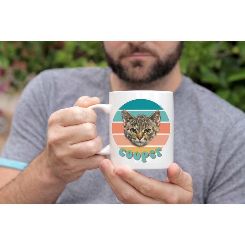 Personalized cat mug, custom cat mug, cat dad mug, custom mug, cat themed gifts, custom pet mug, cat coffee mug, personalized mug, cat loss - 1.jpg