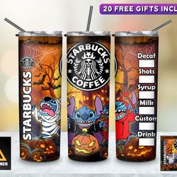 halloween coffee tumbler,halloween coffee skinny tumbler,horror character ghastly icons skinny tumbler