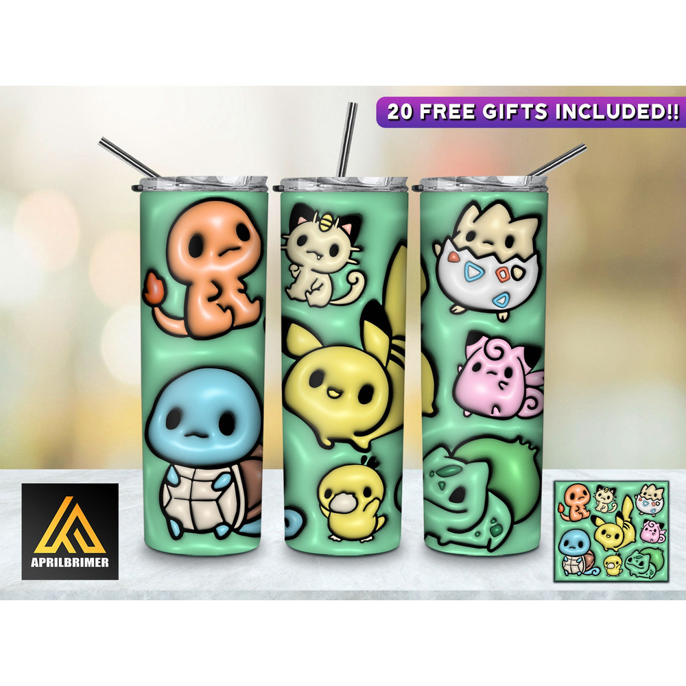 Pokemon Tumbler,Pokemon Skinny Tumbler,Pokemon Adventure Mythical Skinny Tumbler.png