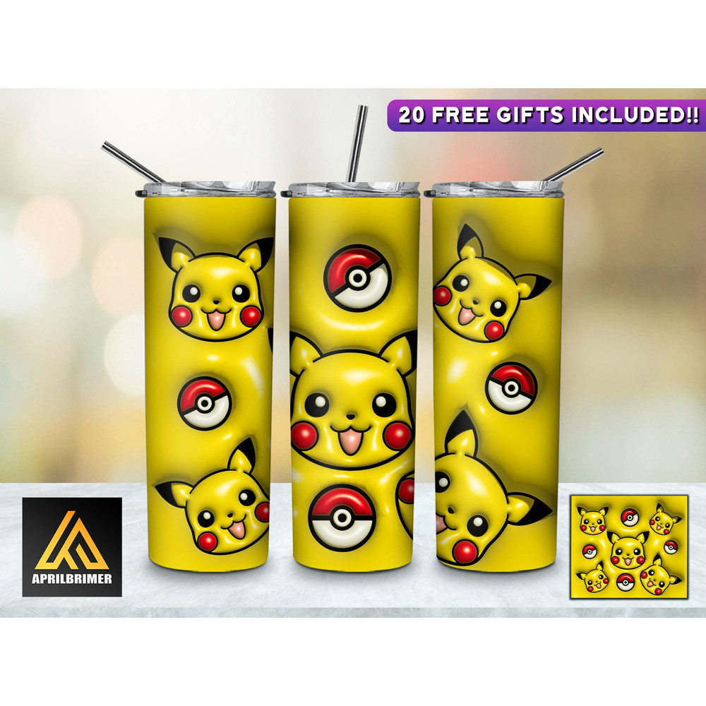 Pokemon Tumbler,Pokemon Skinny Tumbler,Pokemon Mania Catch Skinny Tumbler.png