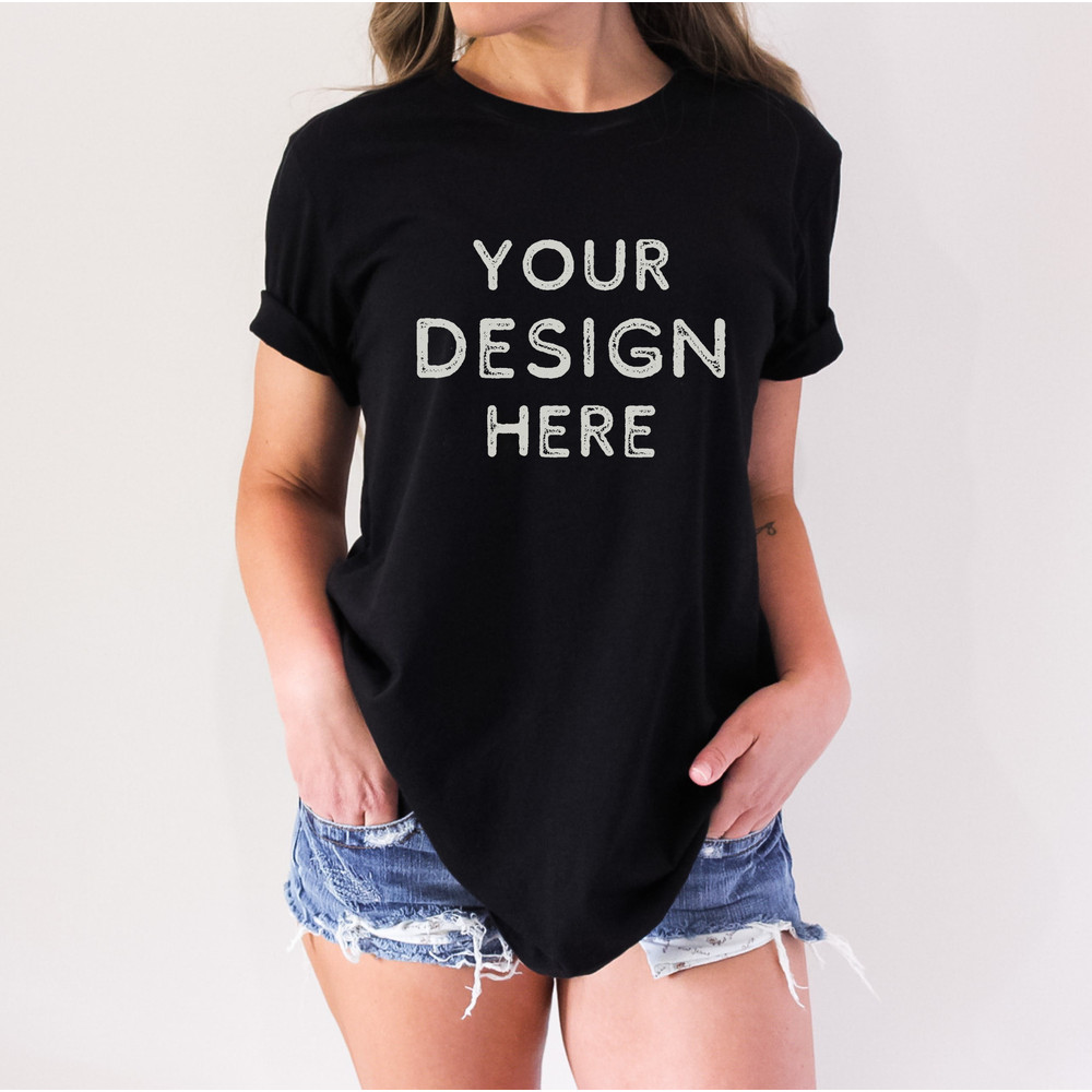 Bella Canvas Mockup Black Bella Canvas 3001 Bella Canvas Black Shirt Mockup Model Mockup Digital Mockup - 1.jpg