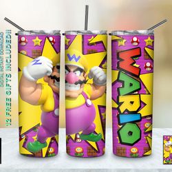 super mario game tumbler,super mario game skinny tumbler,mario game skinny tumbler