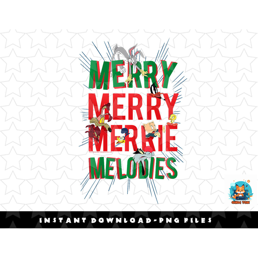 Looney Tunes Merry Merry Melodies Christmas png, sublimation, digital download.jpg