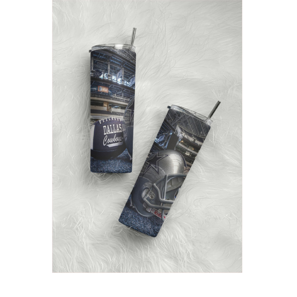 Football tumbler, Tumbler design, Dallas Football skinny tumbler.jpg