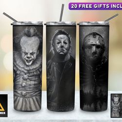 horror character tumbler,horror character skinny tumbler,horror character legends haunting skinny tumbler