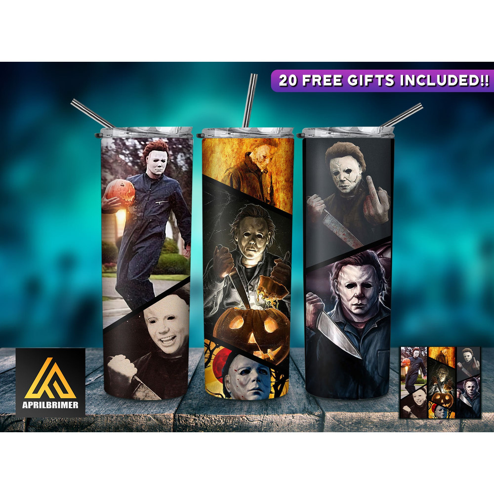 Horror Character Tumbler,Horror Character Skinny Tumbler,Horror Character Sinister Creatures Skinny Tumbler.png