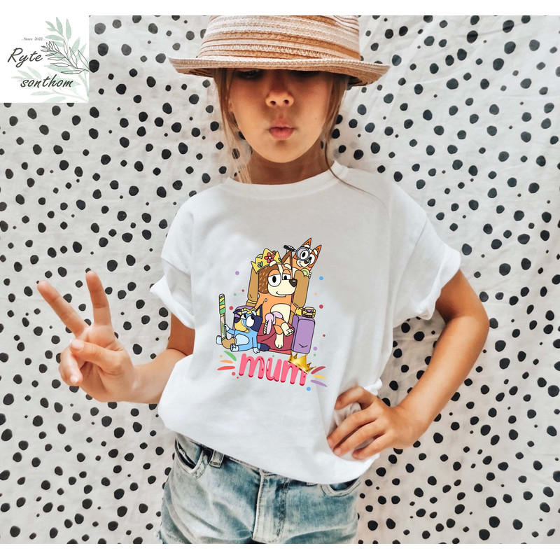 Bluey - Chilli Mom Queen Comfort Colors® Shirt, Chilli Heeler Mom Shirt, Chilli and Bluey and Bingo - Mom Queen Shirt - 4.jpg