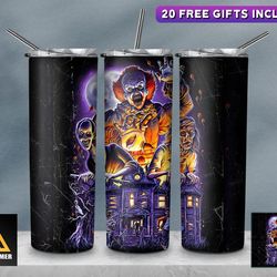 horror character tumbler,horror character skinny tumbler,horror character terrifying secrets skinny tumbler