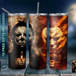 horror characters tumbler,horror characters skinny tumbler,horror character crippling fears skinny tumbler