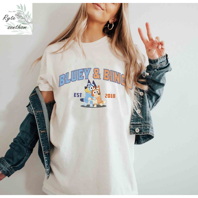 Bluey and Bingo Est 2018 Comfort Colors® Shirt, Bluey and Bingo Est 2018 Premium Shirt, Bluey and Bingo Clothes - 2.jpg