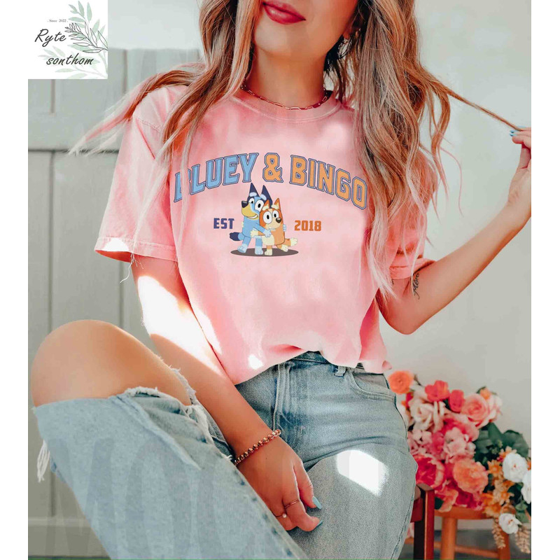 Bluey and Bingo Est 2018 Comfort Colors® Shirt, Bluey and Bingo Est 2018 Premium Shirt, Bluey and Bingo Clothes - 3.jpg
