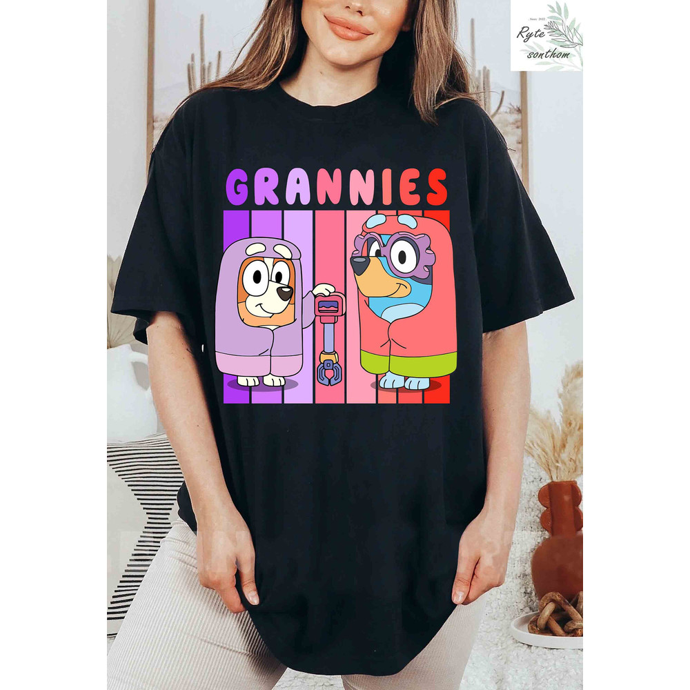 Bluey and Bingo Grannies Multicolor Comfort Colors® Shirt, Bluey and Bingo Multicolor Shirt, Bluey Grannies Meme shirt, Bluey Grannies Tee - 3.jpg