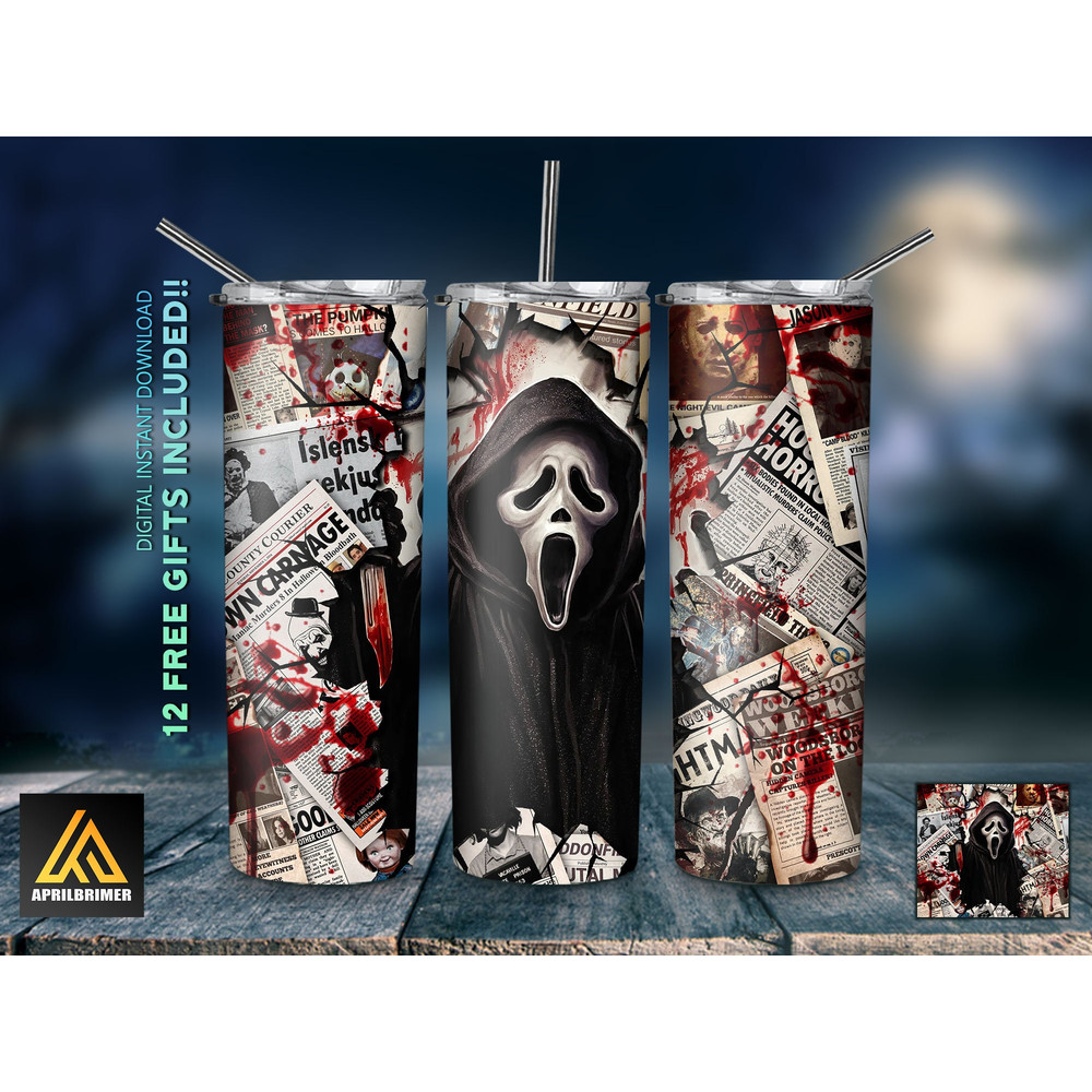 Horror Movie Tumbler,Horror Movie Skinny Tumbler,Horror Character Unleashed Diabolical Skinny Tumbler.png