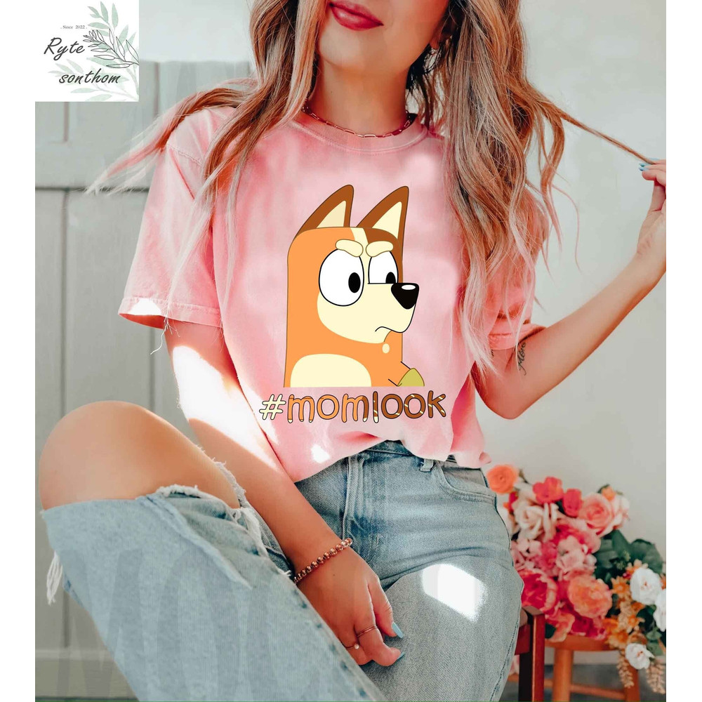 Chilli Heeler - Mom Look Comfort ColorsĀ® Shirt, Chilli Heeler Mom Shirt, Chilli Heeler Meme Shirt - 1.jpg