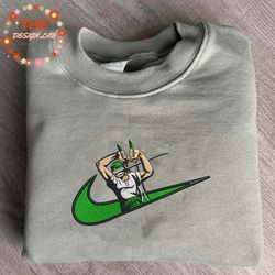 nike x zoro embroidered sweatshirt, one piece anime embroidered sweatshirt, anime embroidered crewneck, best-selling cus