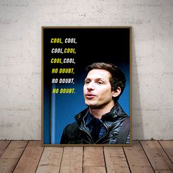 movie poster, film poster, brooklyn 99 poster, wall art, wall decor, prints, home decor, cop capers in brooklyn poster