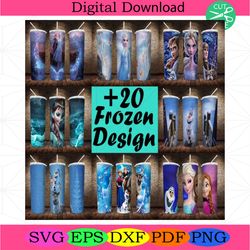 bundle 20 frozen tumbler png, 20oz skinny tumbler sublimation, elsa tumbler wrapfrozen tumbler, skinny tumbler, sublimat