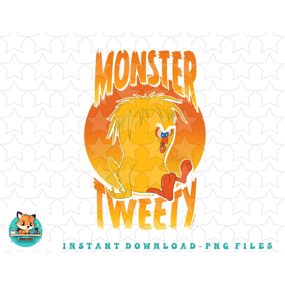 Looney Tunes Halloween Angry Monster Tweedy Bird png, sublimation, digital download.jpg