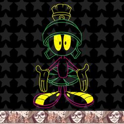 looney tunes marvin the martian neon outline png, sublimation, digital download