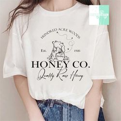 winnie the pooh hundred acre woods honey co comfort colors shirt, vintage pooh bear shirt, disney world shirt, disneylan