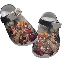 dr stone clog shoes unisex, dr stone crocs, anime sandals, dr stone, anime crocs, manga crocs, manga sandals
