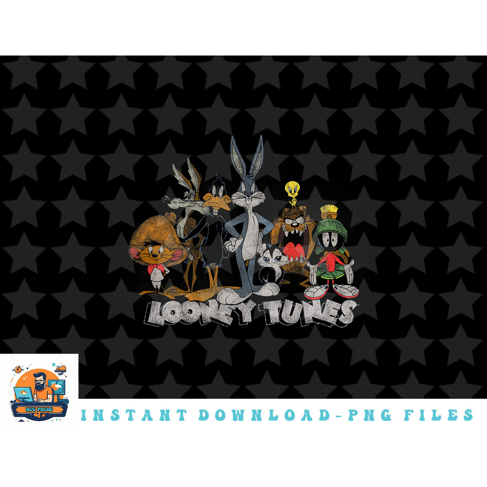 Looney Tunes Group Shot Distressed Portrait png, sublimation, digital download.jpg