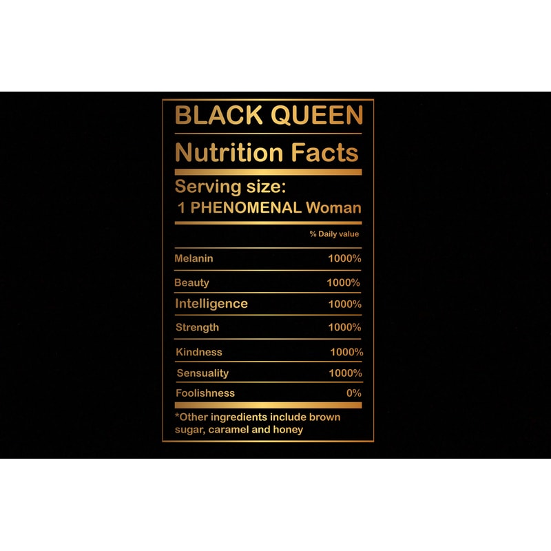 Black Queen Nutritional Facts svg,Black Queen svg, Black girl nutrition facts SVG, melanin svg, Black woman svg, Black Girl Magic, - 1.jpg