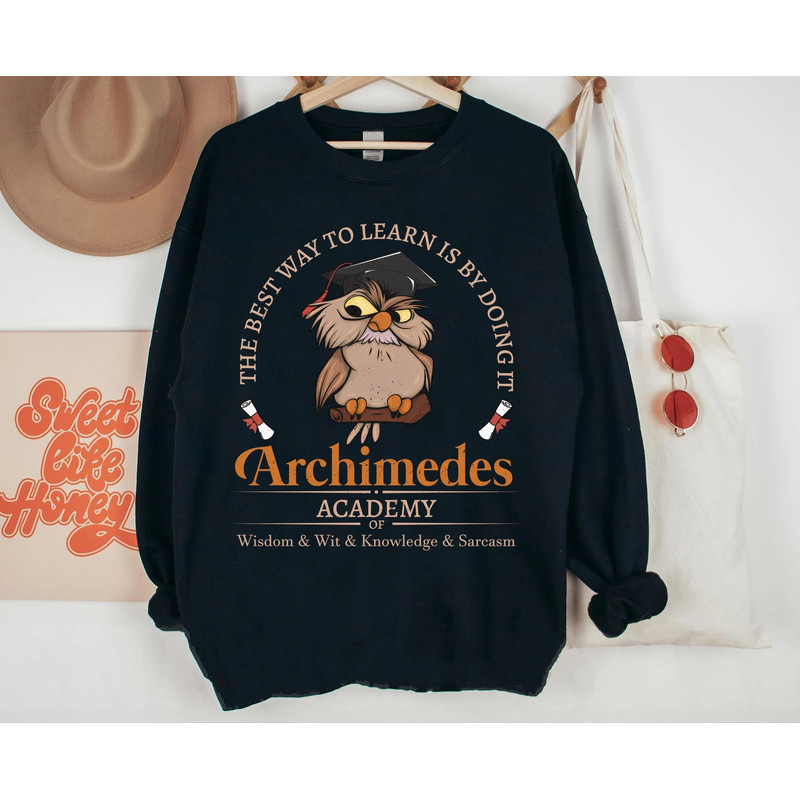 Archimedes Academy Knowledge Sarcasm Shirt  Sword In The Stone Owl  Walt Disney World T-shirt  Disneyland Family Trip  Magic Kingdom - 2.jpg
