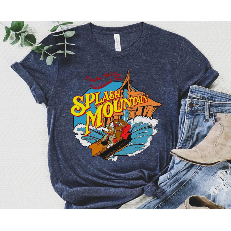 Br'Er Rabbit Fox Bear Laughing Splashing Satisfactual Fun Splash Mountain Shirt One Last Splash 1989 2023 Disney T-shirt Disneyland Trip - 3.jpg