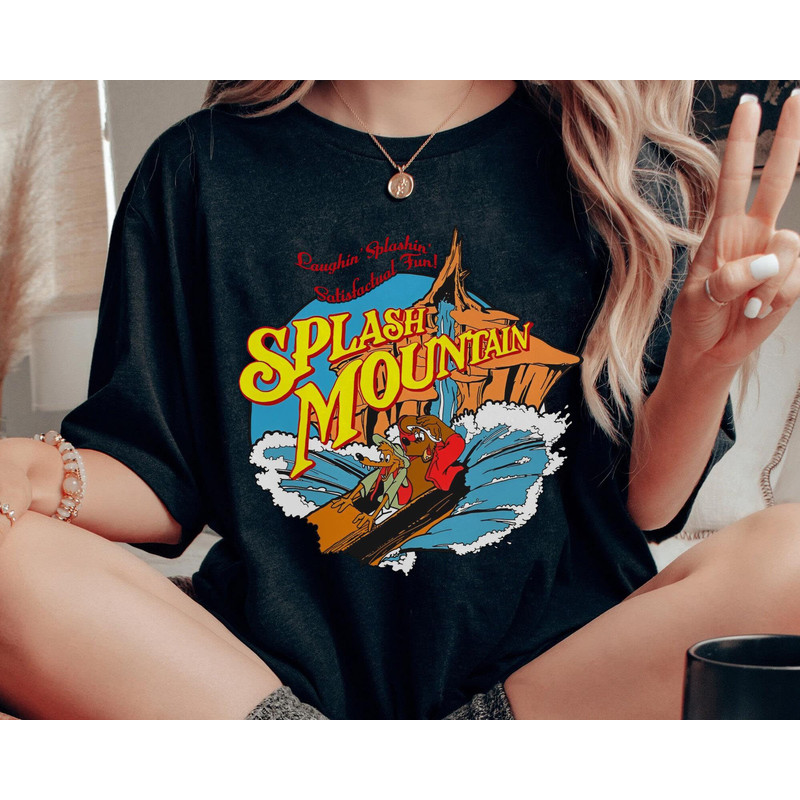 Br'Er Rabbit Fox Bear Laughing Splashing Satisfactual Fun Splash Mountain Shirt One Last Splash 1989 2023 Disney T-shirt Disneyland Trip - 4.jpg