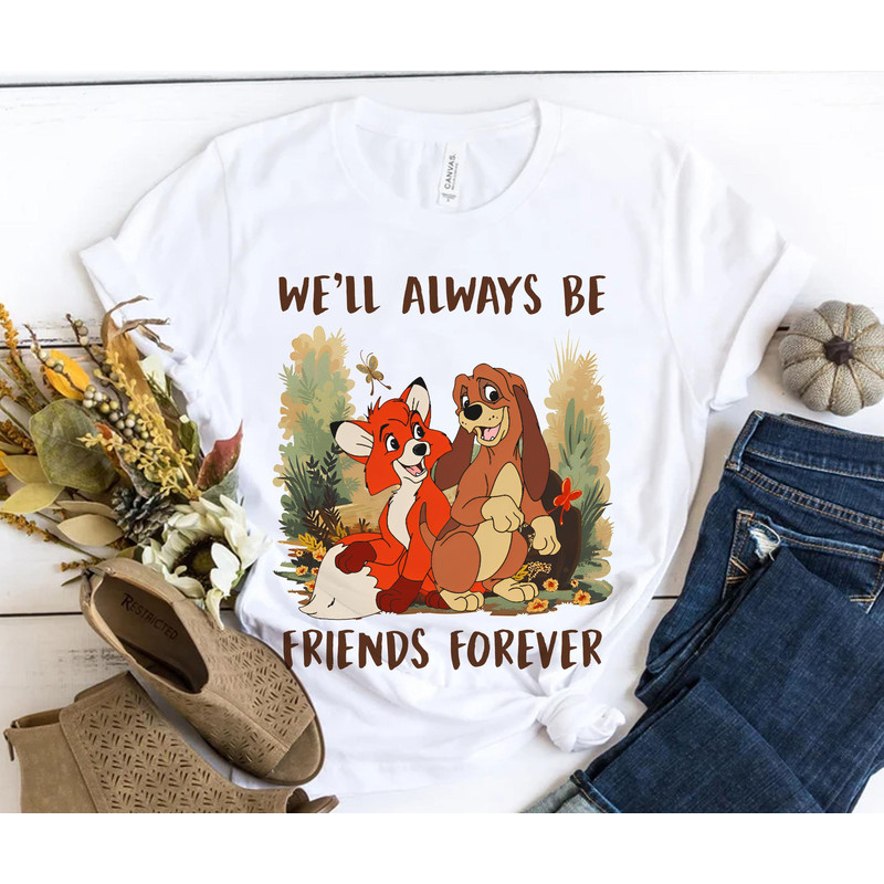 Copper And Todd Always Be Friends Forever Shirt  The Fox And The Hound T-shirt  Disney Best Friends Tee  Disneyland Bestie BFF Matching - 1.jpg