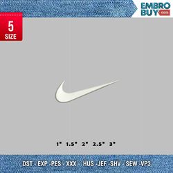 Mini Swoosh basic / Nike Embroidery Design / Logo Design / Embroidery Pattern / Design PES DST VP3  Format