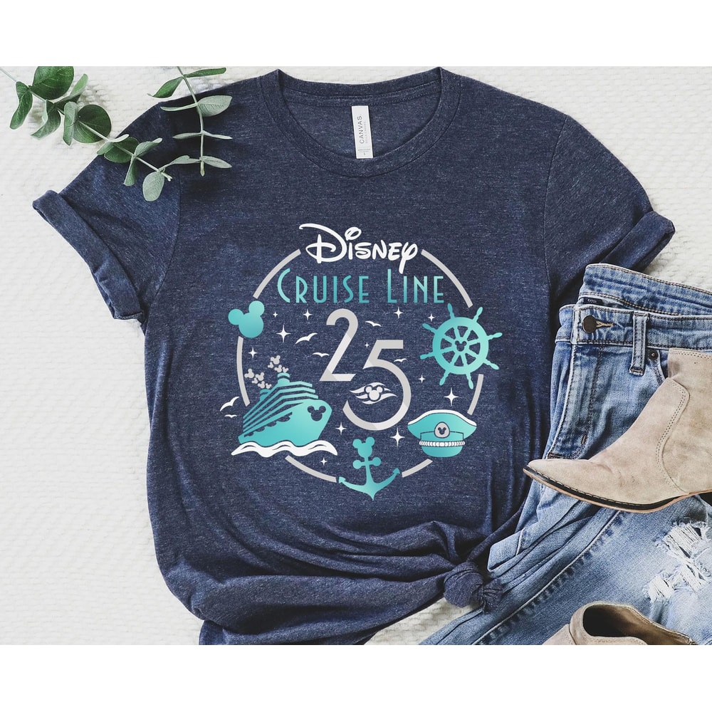 Cruise Line 25th Silver Anniversary At Sea Shirt Family Cruise T-shirt Disney Vacations 2023 Walt Disney World Disneyland Trip - 2.jpg