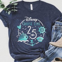 cruise line 25th silver anniversary at sea shirt, family cruise tee, disney vaca