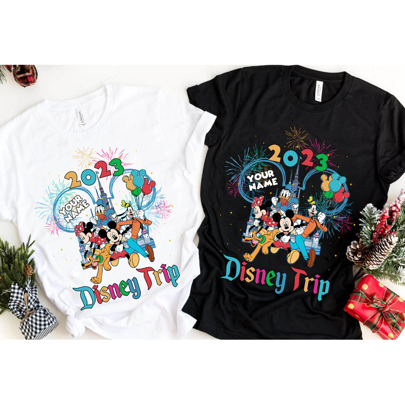 Custom Name Mickey And Friends Disney 2023 Trip Shirt  Personalized Disney World T-shirt  Disneyland Family Vacation Tee  Magic Kingdom - 1.jpg